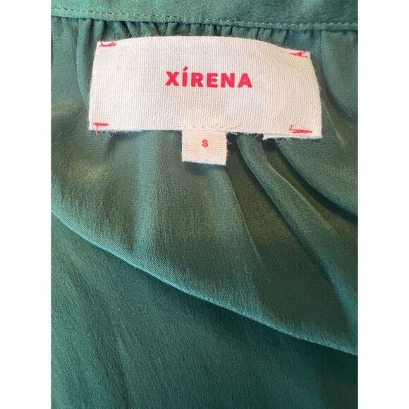 💚 XíRENA 100% Silk Hunter Green Blouse | Size S | Luxe Boxy Fit - Picture 6 of 7